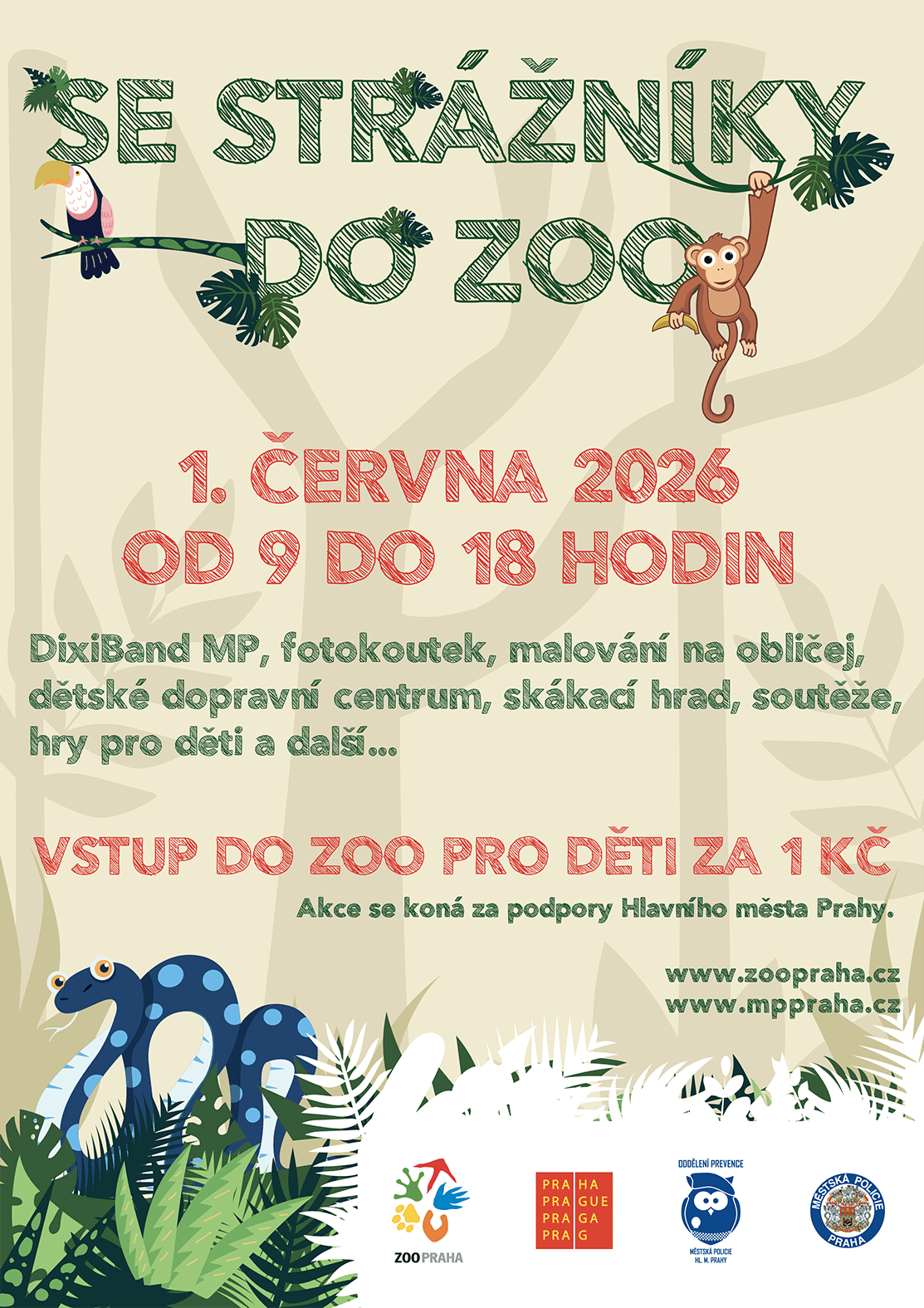 Strážníci v Zoologická zahrada - chůdaři 1