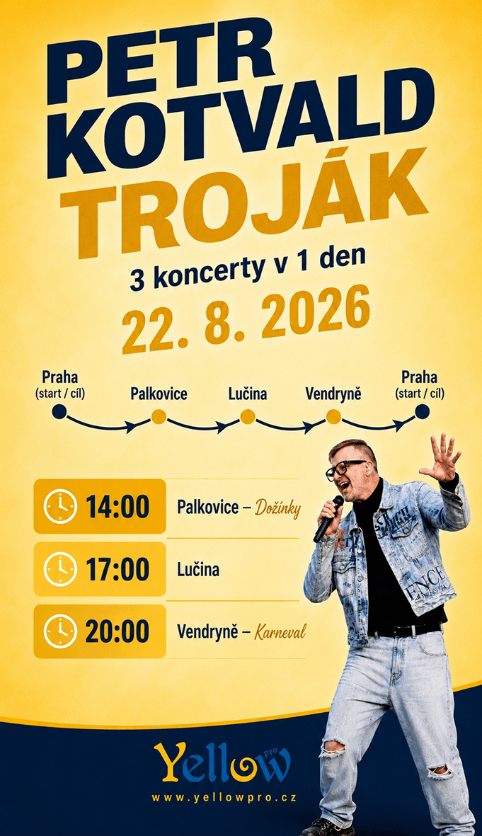 Popový zpěvák Petr Kotvald - koncerty 5 2026 Petr Kotvald - troják 2026