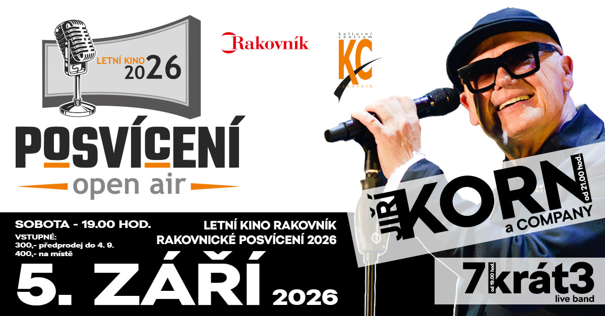5.9.2026 - Jiří Korn - plakát - Rakovník Koncert v Rakovníku