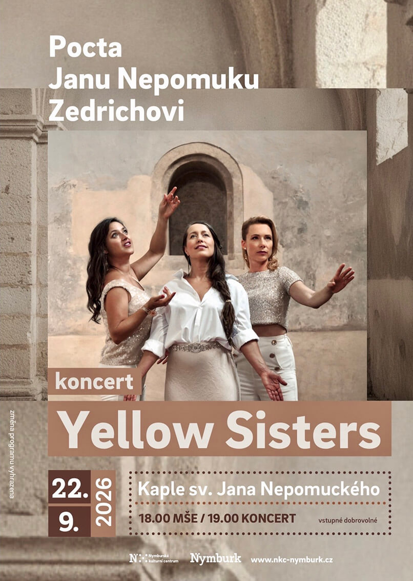 Yellow Sisters - koncert - kaple 1 2026 Plakát Nymburk